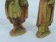 Alte Krippenfiguren Heilige Drei Könige Holzschnitzerei Gröden Handbemalt Krippen & Krippenfiguren Bild 2