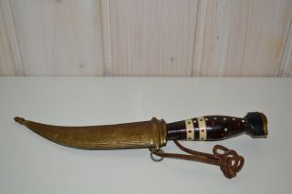 Altes Antikes Jagdmesser - Messer - Fischmesser - Islamische/orientalische/indische. Bild