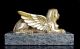 Versilberte Empire Sphinx Bronze Frankreich Um 1860 Steinsockel Klassizismus Vor 1900 Bild 9