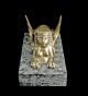 Versilberte Empire Sphinx Bronze Frankreich Um 1860 Steinsockel Klassizismus Vor 1900 Bild 1
