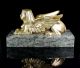 Versilberte Empire Sphinx Bronze Frankreich Um 1860 Steinsockel Klassizismus Vor 1900 Bild 2