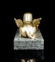 Versilberte Empire Sphinx Bronze Frankreich Um 1860 Steinsockel Klassizismus Vor 1900 Bild 4