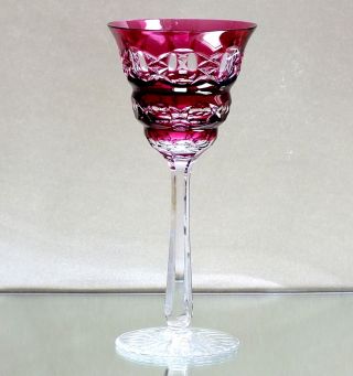 Art Deco Römer Überfangglas Kristall Josephinenhütte Antikglas,  Kunstglas,  Rot Bild