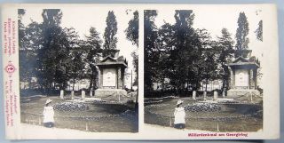 Stereobild Von Leipzig - Foto - Müllerdenkmal Am Georgiring Um 1910 Bild