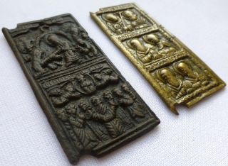 2 Ikonen Bronze Icons Brass Xix Und Xviii Jahrhundert Bild
