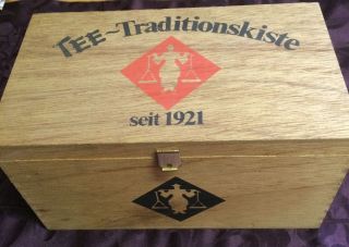 Alte Holzkiste Sammler Kiste Antik Tee - Traditionskiste Paul Schrader Bild