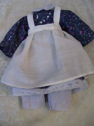 Alte Puppenkleidung Violet Flowery Dress Outfit Vintage Doll Clothes 30 Cm Girl Bild