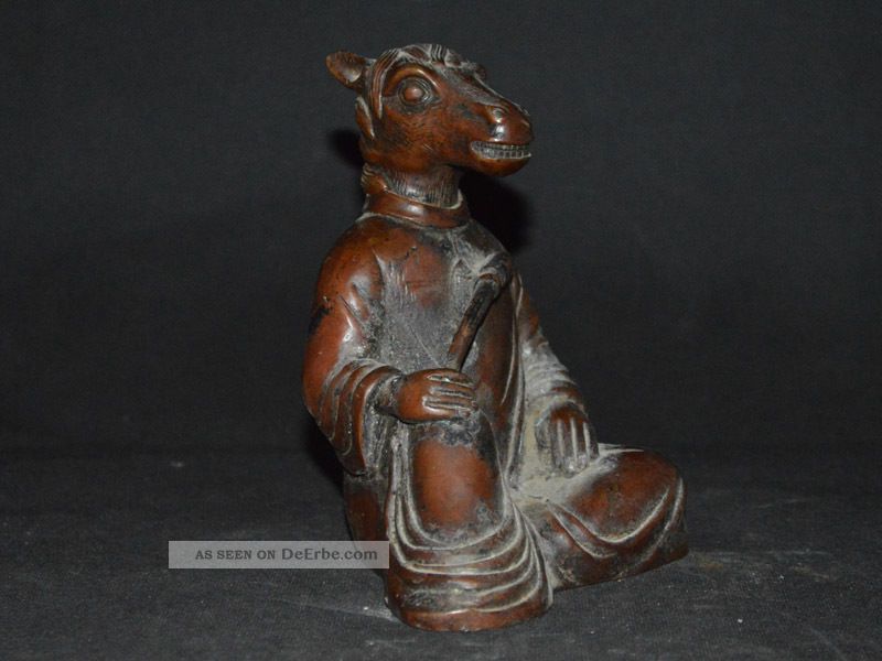 1.  2 Kg Alte Exquisite China Bronze Skulptur Horse Kopf Statue 19.  Jhd Asiatika: China Bild