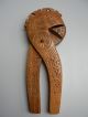 älterer Nußknacker Holz Nussknacker - Intarsien - Geschnitzt 20cm - Antik Selten Holzarbeiten Bild 1
