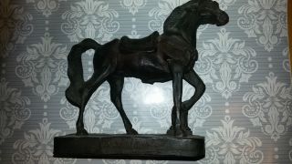 Bronze Figur Pferd Hengst Skulptur Statue Metall 636g Bronzepferd Oder Anderes M Bild