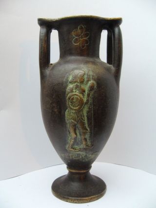 Bronze Vase Persien Henkelgefäß Doppelhenkel Persien Krieger Bild