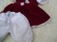 Alte Puppenkleidung Red Velvet Skirt Vest Outfit Vintage Doll Clothes 40 Cm Girl Original, gefertigt vor 1970 Bild 1