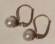 Zierliche Kleine Alte Echte Perlen Ohrhänger Ohrringe 333er Gold Um 1920 Schmuck & Accessoires Bild 4