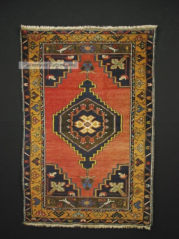 Antiker Anatolischer Teppich Antique Rug Anatolia Ca.  147 X 88 Cm 028 Teppiche & Flachgewebe Bild