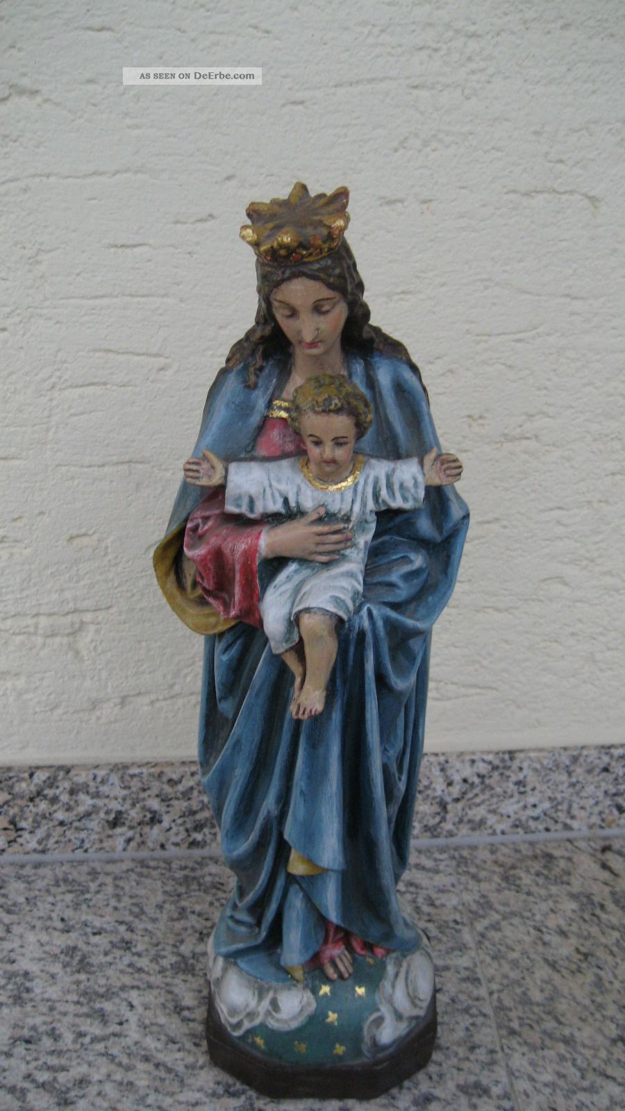 Madonna Marienfigur 53cm Sehr Gut Erhalten Kräftige Farben Alter Unbekannt 1950-1999 Bild