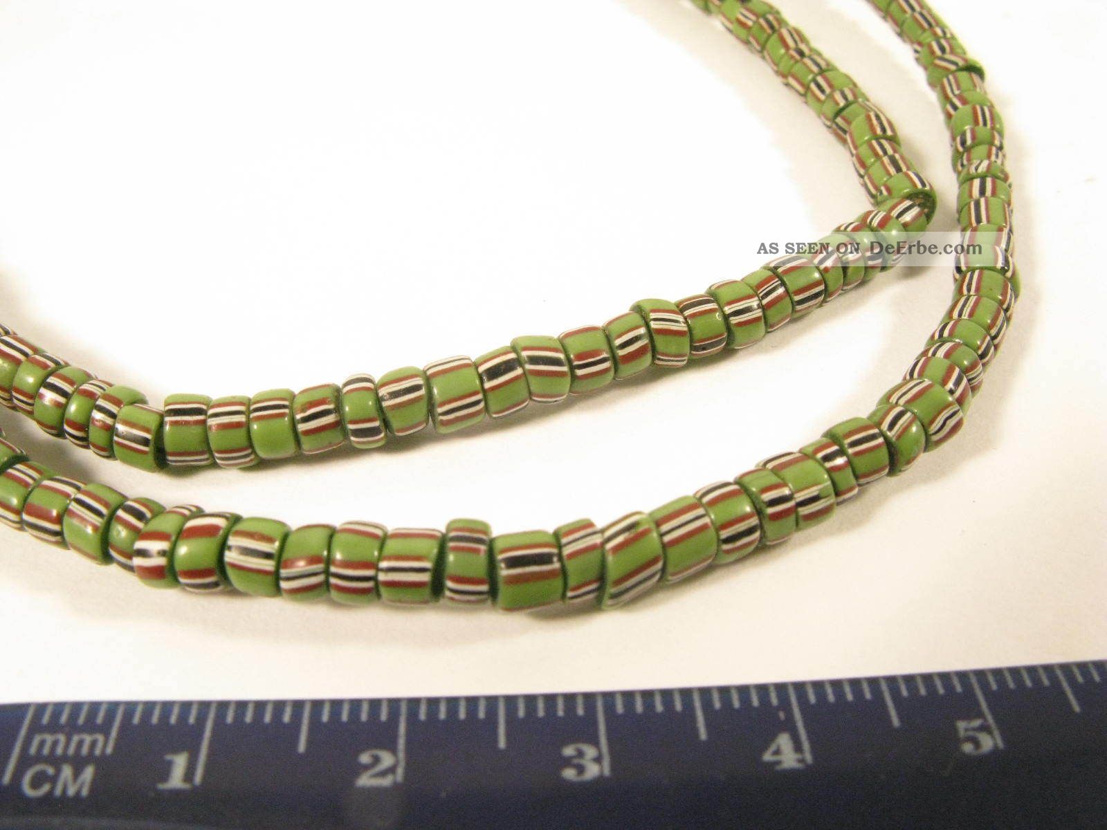 Alte Glasperlen Old Venetian African Trade Striped Glass Beads D Afrozip Afrika Bild