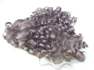 Alte Puppenteile Haselbraune Lockige Haar Perücke Vintage Doll Hair Wig 45c Girl Bild
