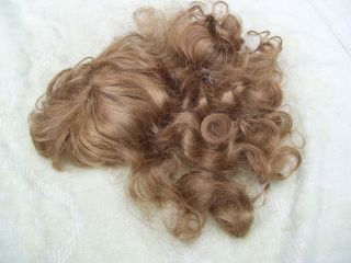 Alte Puppenteile Goldblonde Echt Haar Perücke Vintage Doll Hair Wig 40 Cm Girl Bild