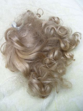 Alte Puppenteile Silberblonde Haar Perücke Vintage Doll Hair Wig 40 Cm Girl Bild