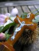Altes Kreuz Standkreuz Religiöses Motiv Ihs Volkskunst Amber Bakelit Zierobjekt Skulpturen & Kruzifixe Bild 1