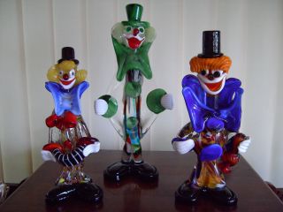 3 Murano Clowns Bild
