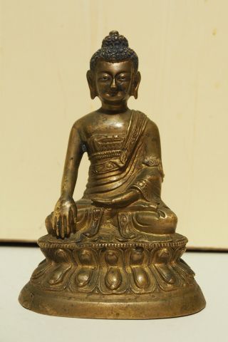 Antik China Buddha Bronze Figur Sakyamuni? Bild