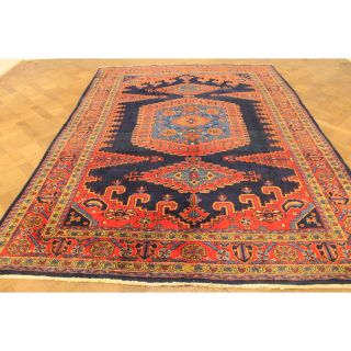 Antiker Alter Handgeknüpfter Orient Teppich Viss Heriz Pflanzenfarben 220x330cm Bild