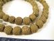 Schöner Strang Messingperlen Gelbguß Ghana Brass Beads Ashanti Akan C Afrozip Entstehungszeit nach 1945 Bild 1