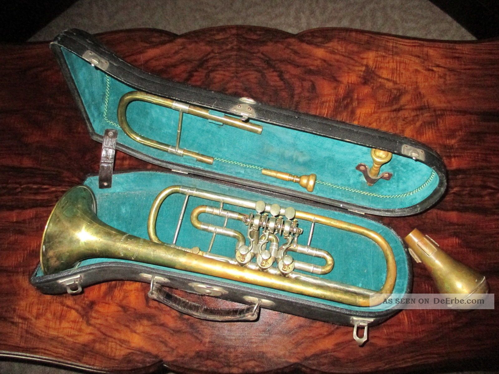 Alte Trompete In Markneukirchen Hergestellt Blasinstrumente Bild