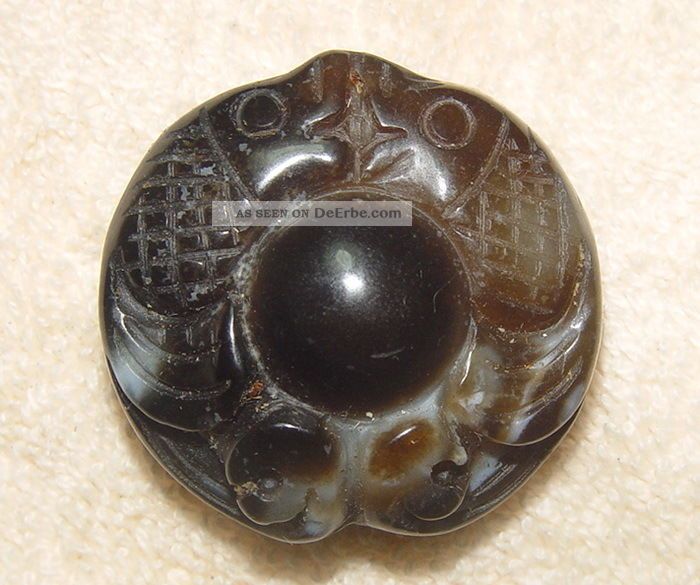 Seltenes Alte Amulett Anhänger: Dzi Bead Himmelsperle Perle Tibet Tian Zhu 125 Entstehungszeit nach 1945 Bild