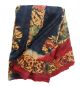 Indian Vintage Craft Saree Pure Khadi Printed Fabric Décor Paisley Black Sari Accessoires Bild 1