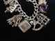 SchÖnes Massives Bettel Armband Silber 925 England Um 1970 18 Charms Bracelet Schmuck & Accessoires Bild 4