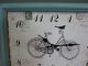 Große Wanduhr 40 Cm X 30cm Nostalgie Uhr Antikstil Fahrrad Gefertigt nach 1950 Bild 1