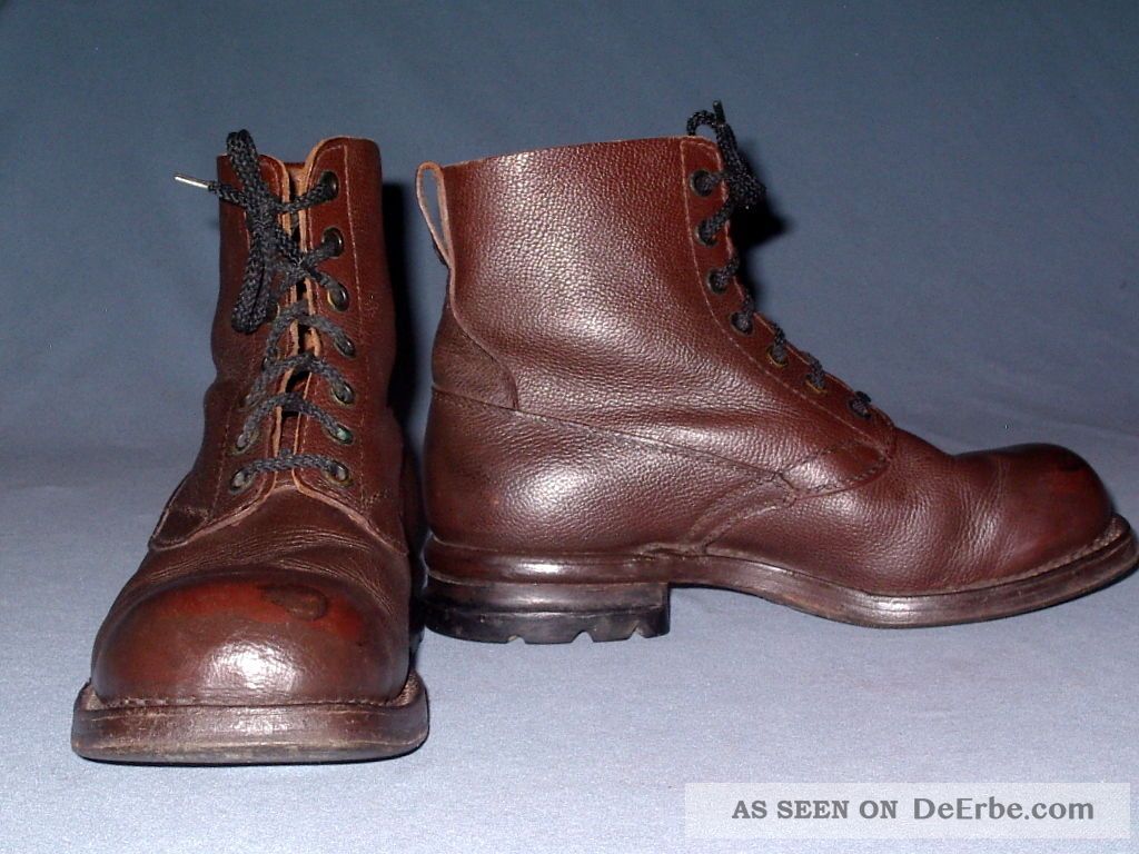Arbeits Stiefel Antik Work Boots Armee 1958 Knobelbecher Biker Handgemacht 44,  5 Kleidung Bild