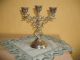 Antiker Kerzenständer / Leuchter 3 - Armig Versilbert Gefertigt nach 1945 Bild 1