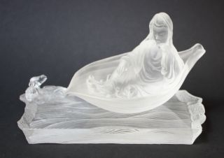 Chinese Crystal Glass Pâte De Verre Buddha Guanyin Figure Signed Liuli 2009 Bild