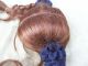 Alte Puppenteile Kupferrote Haar Perücke Zoepfe Vintage Doll Hair Wig 45 Cm Girl Puppen & Zubehör Bild 2