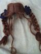 Alte Puppenteile Kupferrote Haar Perücke Zoepfe Vintage Doll Hair Wig 45 Cm Girl Puppen & Zubehör Bild 4