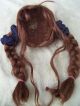 Alte Puppenteile Kupferrote Haar Perücke Zoepfe Vintage Doll Hair Wig 45 Cm Girl Puppen & Zubehör Bild 6
