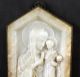 Art Deko Jugendstil Bildhauerarbeit Relief Alabaster Maria Mit Jesuskind 1910 Skulpturen & Kruzifixe Bild 5