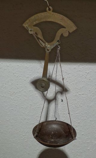 Antike Waage Hängewaage Hebelwaage Alte Antique Scale Balance 100 Gramm Grams Bild