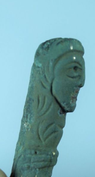 Antiker Römischer Griff Figürliche Darstellung Selten Rar Bronze Römer Bild