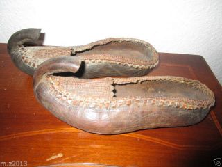 Schöner Alter Schuh Um 1930 Alte Echt Leder Schuhe Hand Werklich Arbeit Bild