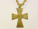 Gründerzeit,  Patriotisches Eisernes Kreuz Von 1871 Im Silber,  Vergoldet Mit Kette Antike Bild 3