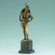 Römischer Krieger Mit Schild & Lanze Bronze Skulptur Um 1900 Natursteinsockel Bronze Bild 1