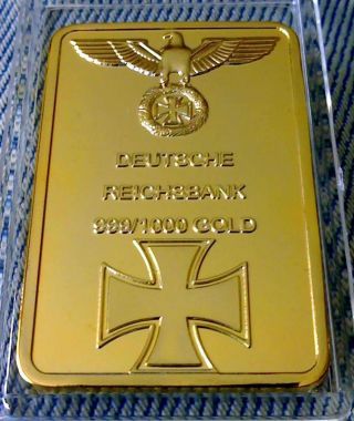 Goldbarren Deutsche Reichsbank - Eisernes Kreuz - Bild