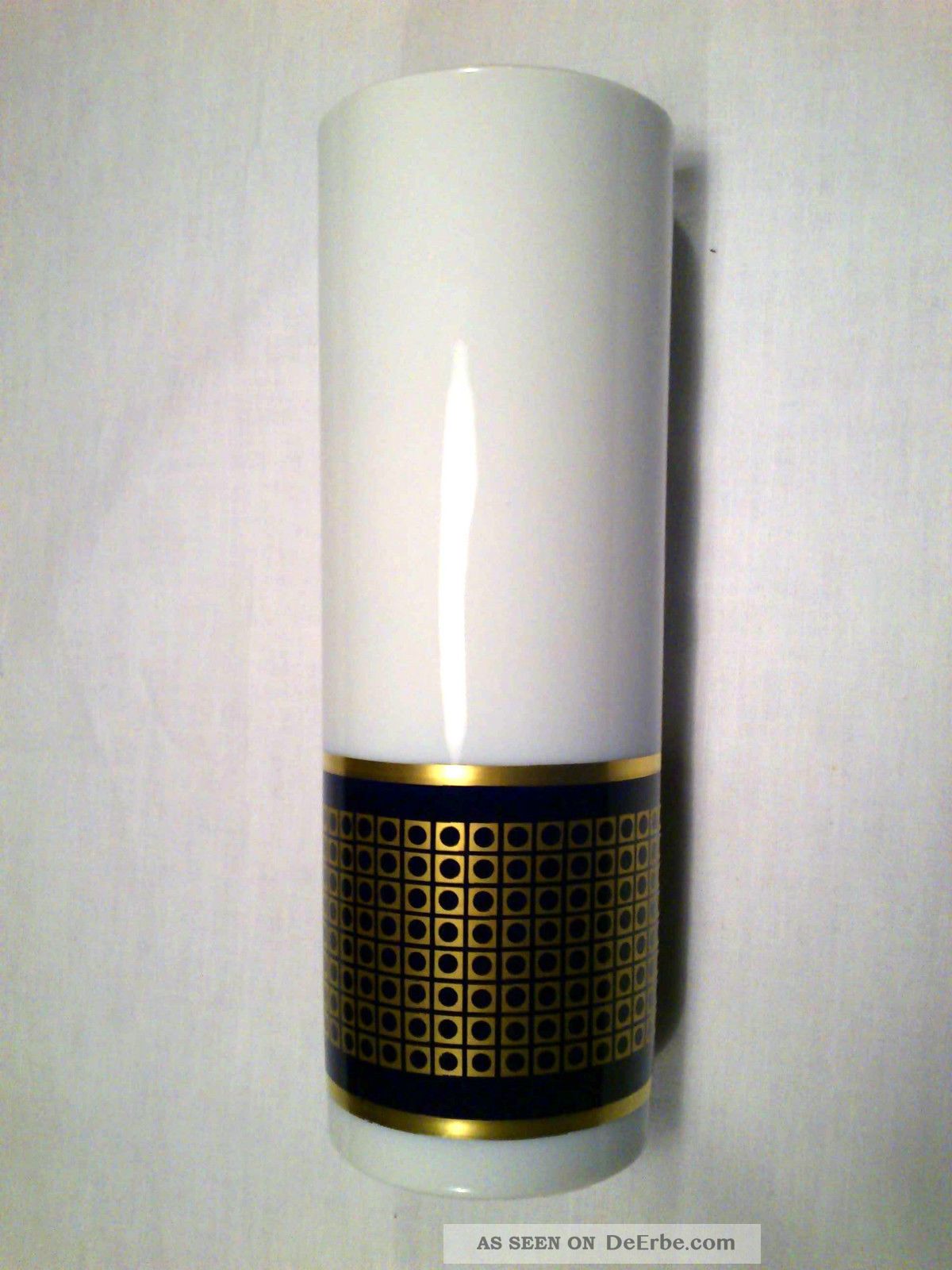 Vase_krautheim,  Selb Bavaria_zylindrisch_dekor Echt Kobalt_20,  5 Cm Hoch_gemarkt Nach Form & Funktion Bild