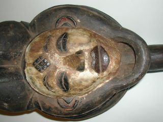Uralte Afrikanische Holzmaske Holz Maske Handgeschnitzt Bild