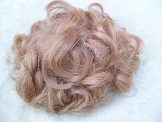 Alte Puppenteile Rotblonde Locken Haar Perücke Vintage Doll Hair Wig 45 Cm Girl Bild