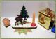 Kerzenhalter Reh Mit Tannenbaum Weihnachtsdeko Handarbeit F.  Puppenstube 1:12/10 Nostalgieware, nach 1970 Bild 2